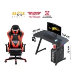 PatioMage Gaming Chair + Xtreme Z Shaped Gaming Desk 110*75*60