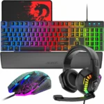 Light up Combo Kit Wired Gaming Keyboard and Mouse and Mouse pad and Gaming Headset