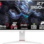 GAMEON GOA27FHD360IPS Artic Pro Series 27" FHD Gaming Monitor, 360Hz Refresh Rate, 0.5ms MPRT, HDMI 2.1, Fast IPS Panel (PS5 Compatible) - White