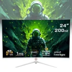 TWISTED MINDS TM24FHD200VA-W Gaming Curved Monitor | 24" | FHD | 200Hz | VA | 1ms