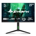 SHARX Gaming Monitor 27", QHD 280hz Refresh Rate, 0.3ms, Fast IPS, QHD, 2.1HDMI, Adjustable Stand, RGB Backlight, Free Sync, G-Sync Compatible Model 27Q280I.