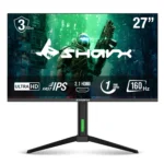 SHARX Gaming Monitor 27", UHD 160hz Refresh Rate, 0.3ms, Fast IPS, UHD, 2.1HDMI, Adjustable Stand, RGB Backlight, Free Sync, G-Sync Compatible Model 27U160I