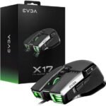 Evga X17 Gaming Mouse, Wired, Grey, Customizable, 16,000 Dpi, 5 Profiles, 10 Buttons