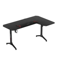 Gamax HY-R Gaming Table (L-Shaped) 160*100*75cm with Mousepad Right - Black ( Installation not included ) - Image 4