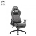 Gamax BS-7966 Gaming Chair with Headrest, Lumbar Pillow and Footrest-Grey