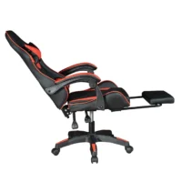 Gadgeton Imperial Series PVC Leather Gaming Chair With Footrest - WHITE - Image 3