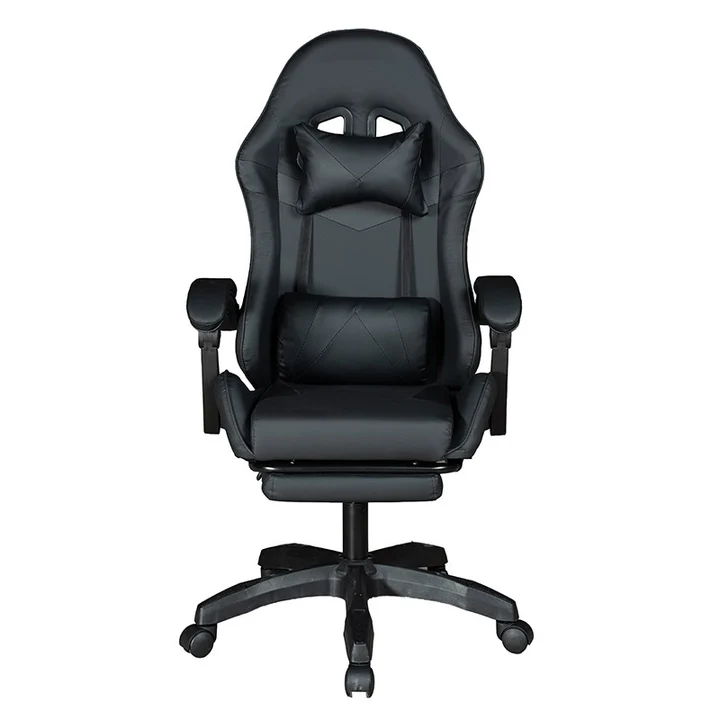 Gadgeton Imperial Series PVC Leather Gaming Chair With Footrest - Black - Image 1